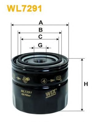 WIX FILTERS wl7291 -  Фильтр масляный двигателя
